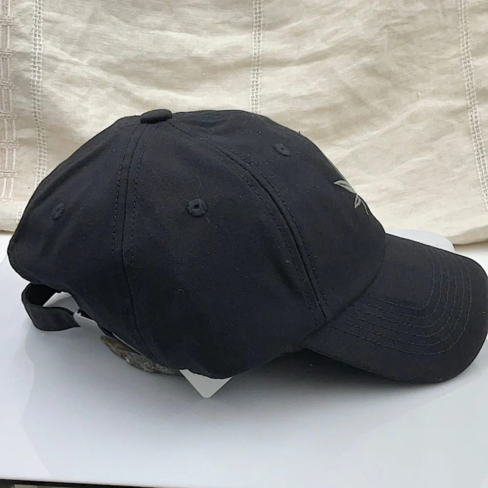 Lucky Highest Quality Stainstitch Black Baseball Cap, Adjustable Head Size.